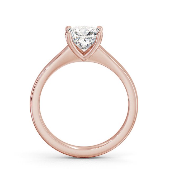 Princess Diamond Engagement Ring 9K Rose Gold Solitaire - Aisby ENPR5_RG_UP