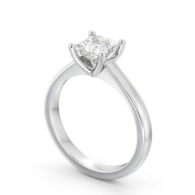 Princess Diamond Engagement Ring 9K White Gold Solitaire - Aisby ENPR5_WG_SIDE