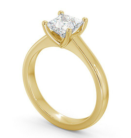 Princess Diamond Elegant Engagement Ring 9K Yellow Gold Solitaire ENPR5_YG_THUMB1