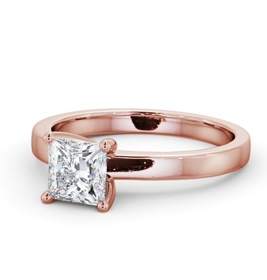  Princess Diamond Engagement Ring 9K Rose Gold Solitaire - Padma ENPR60_RG_THUMB2 