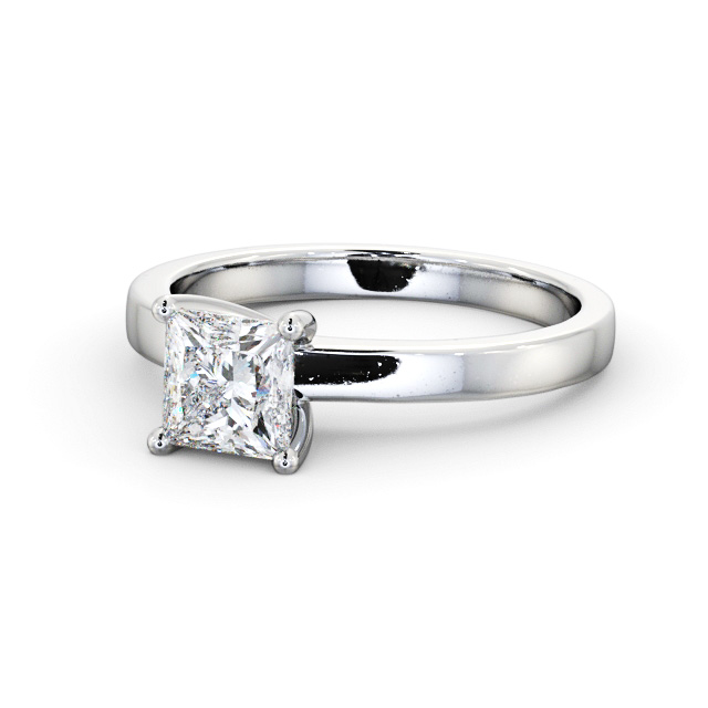 Princess Diamond Engagement Ring Palladium Solitaire - Padma ENPR60_WG_FLAT