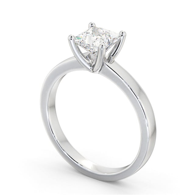 Princess Diamond Engagement Ring Palladium Solitaire - Padma ENPR60_WG_SIDE