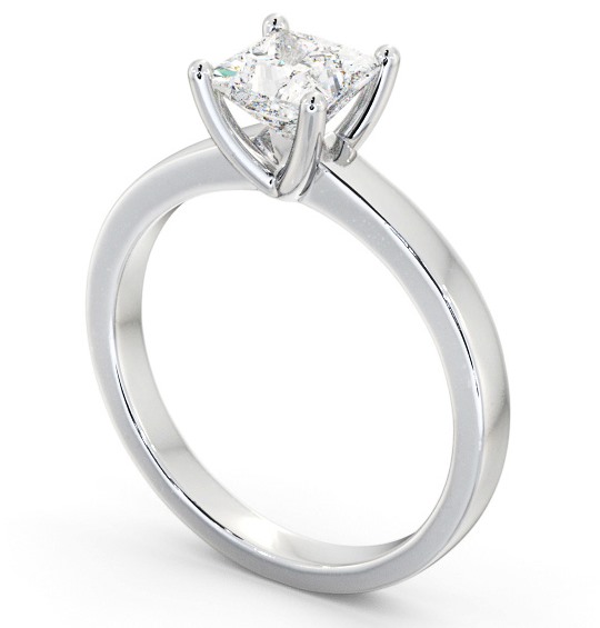 Princess Diamond Classic 4 Prong Engagement Ring Platinum Solitaire ENPR60_WG_THUMB1 