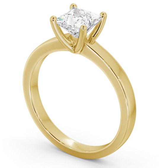 Princess Diamond Classic 4 Prong Engagement Ring 18K Yellow Gold Solitaire ENPR60_YG_THUMB1 