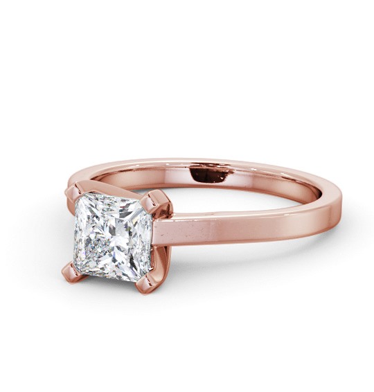  Princess Diamond Engagement Ring 18K Rose Gold Solitaire - Bernel ENPR63_RG_THUMB2 