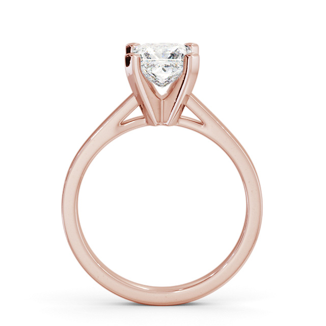Princess Diamond Engagement Ring 9K Rose Gold Solitaire - Bernel ENPR63_RG_UP
