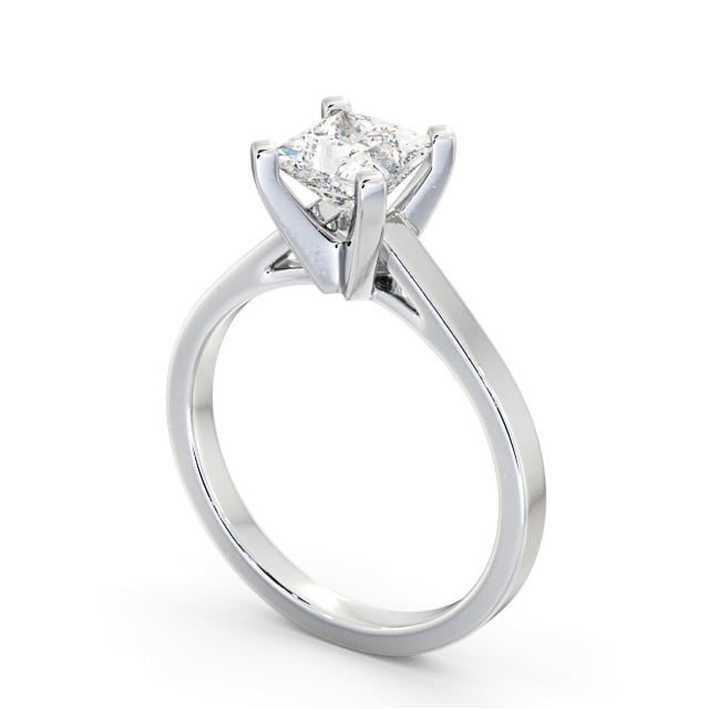 Princess Diamond Engagement Ring 9K White Gold Solitaire - Bernel ENPR63_WG_SIDE