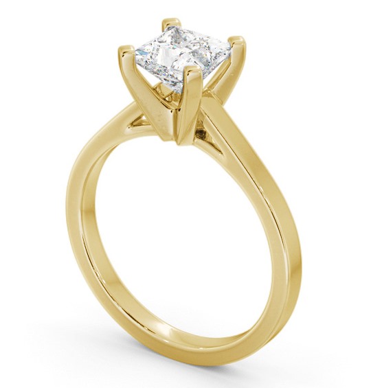 Princess Diamond Square Prongs Engagement Ring 18K Yellow Gold Solitaire ENPR63_YG_THUMB1 