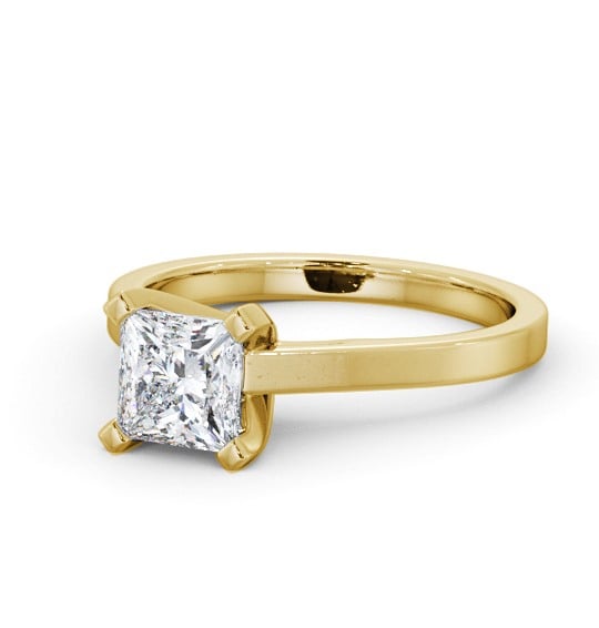  Princess Diamond Engagement Ring 18K Yellow Gold Solitaire - Bernel ENPR63_YG_THUMB2 