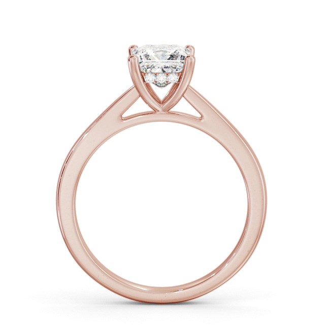 Princess Diamond Engagement Ring 9K Rose Gold Solitaire - Ivegil ENPR65_RG_UP