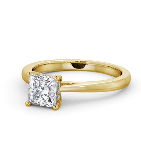  Princess Diamond Engagement Ring 9K Yellow Gold Solitaire - Ivegil ENPR65_YG_THUMB2 