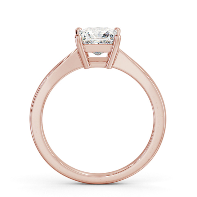 Princess Diamond Engagement Ring 9K Rose Gold Solitaire - Leziate ENPR66_RG_UP