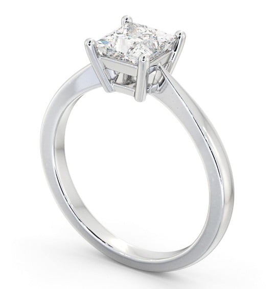 Princess Diamond Engagement Ring Platinum Solitaire - Leziate ENPR66_WG_THUMB1