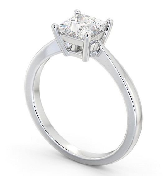 Princess Diamond Box Style Setting Engagement Ring Platinum Solitaire ENPR66_WG_THUMB1