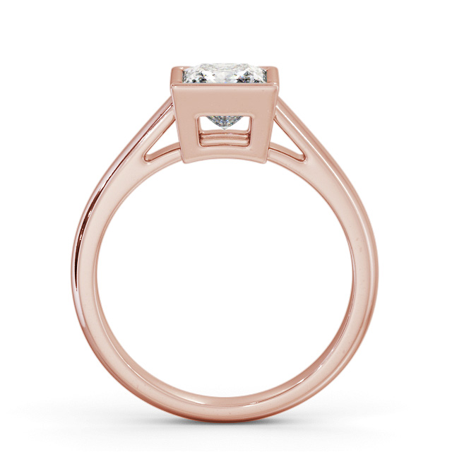 Princess Diamond Engagement Ring 9K Rose Gold Solitaire - Morgana ENPR67_RG_UP