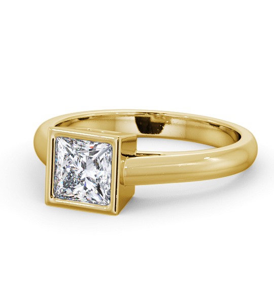  Princess Diamond Engagement Ring 18K Yellow Gold Solitaire - Morgana ENPR67_YG_THUMB2 