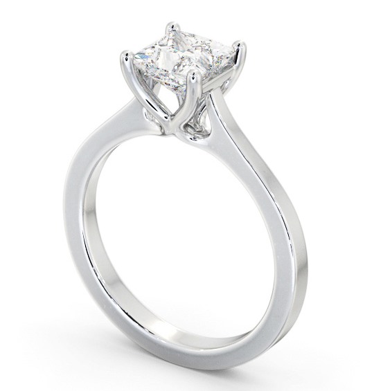 Princess Diamond Elevated Setting Engagement Ring Platinum Solitaire ENPR69_WG_THUMB1 