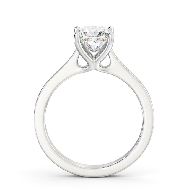 Princess Diamond Engagement Ring 9K White Gold Solitaire - Luner ENPR69_WG_UP