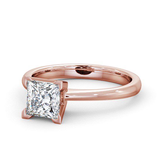  Princess Diamond Engagement Ring 9K Rose Gold Solitaire - Halsall ENPR6_RG_THUMB2 