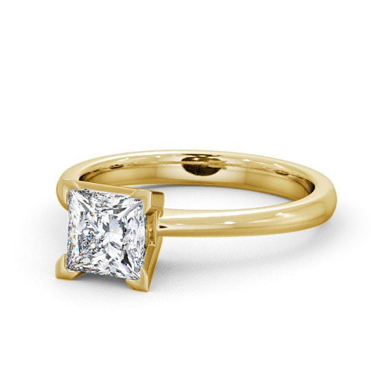  Princess Diamond Engagement Ring 9K Yellow Gold Solitaire - Halsall ENPR6_YG_THUMB2 
