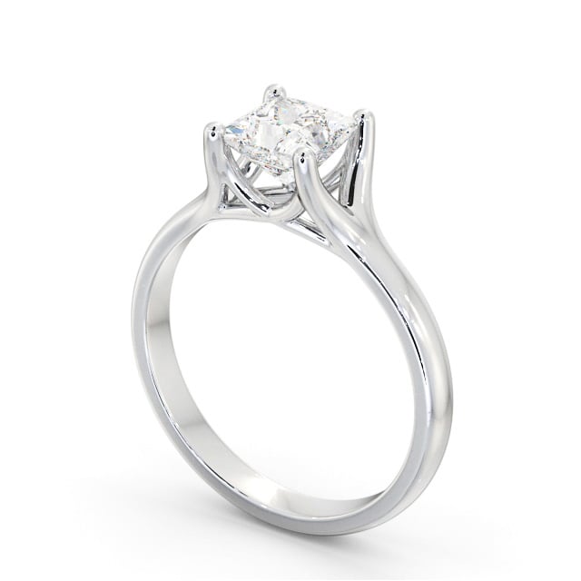 Princess Diamond Engagement Ring 18K White Gold Solitaire - Heugh ENPR70_WG_SIDE