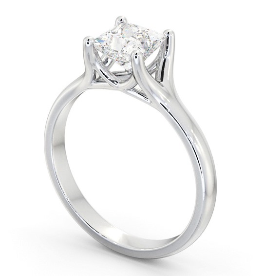 Princess Diamond Split Trellis Design Engagement Ring Platinum Solitaire ENPR70_WG_THUMB1 