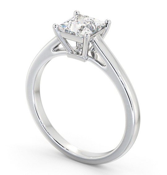 Princess Diamond Box Style Setting Engagement Ring Palladium Solitaire ENPR72_WG_THUMB1