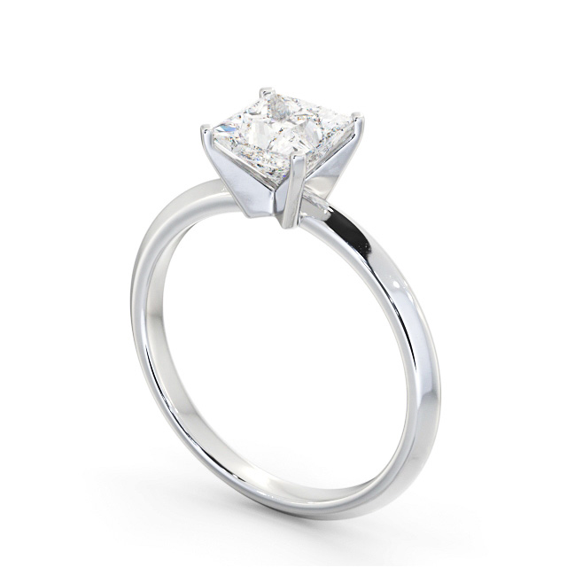 Princess Diamond Engagement Ring 18K White Gold Solitaire - Nimra ENPR78_WG_SIDE