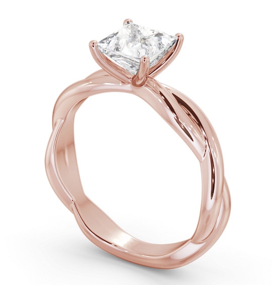 Princess Diamond Engagement Ring 9K Rose Gold Solitaire - Albertina ENPR79_RG_THUMB1