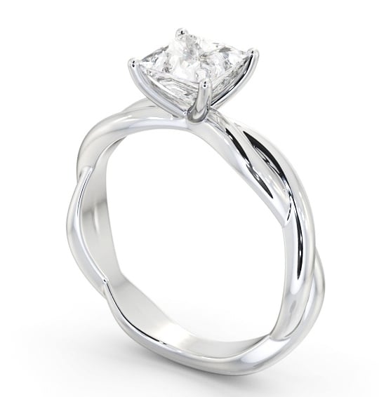  Princess Diamond Engagement Ring Platinum Solitaire - Albertina ENPR79_WG_THUMB1 