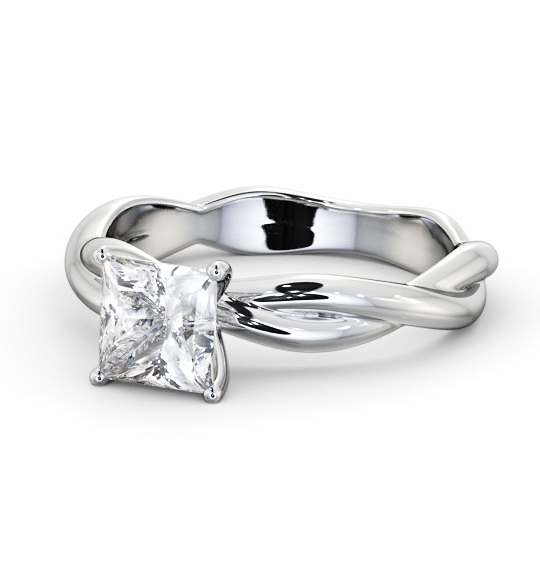  Princess Diamond Engagement Ring 18K White Gold Solitaire - Albertina ENPR79_WG_THUMB2 