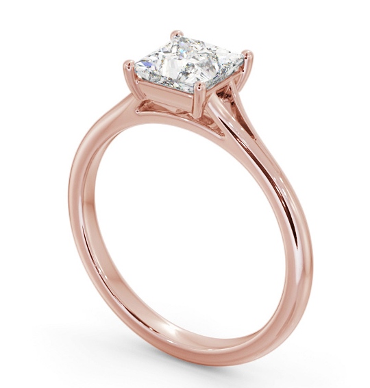 Princess Diamond Floating Head Design Engagement Ring 18K Rose Gold Solitaire ENPR80_RG_THUMB1 