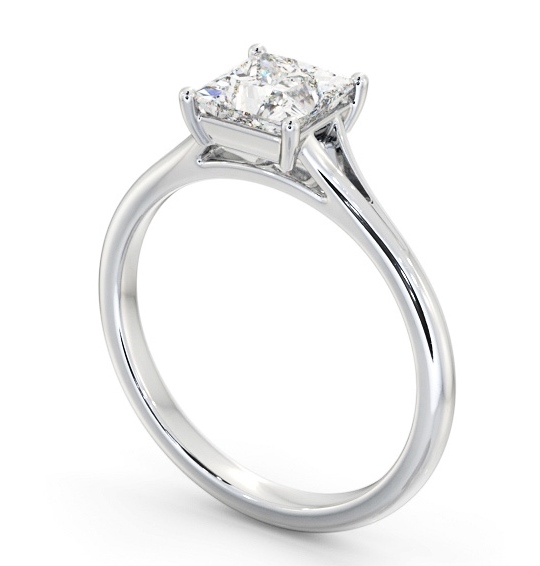 Princess Diamond Floating Head Design Engagement Ring 9K White Gold Solitaire ENPR80_WG_THUMB1