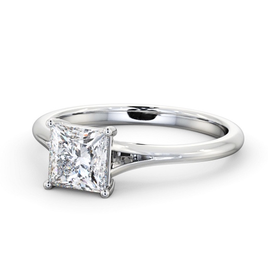  Princess Diamond Engagement Ring Palladium Solitaire - Muirbury ENPR80_WG_THUMB2 