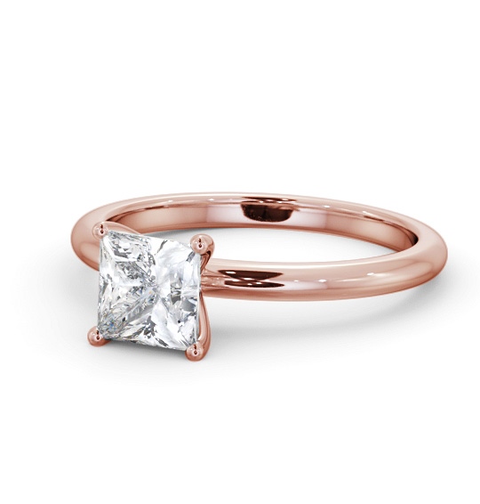  Princess Diamond Engagement Ring 9K Rose Gold Solitaire - Martina ENPR81_RG_THUMB2 