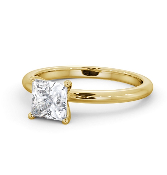  Princess Diamond Engagement Ring 18K Yellow Gold Solitaire - Martina ENPR81_YG_THUMB2 