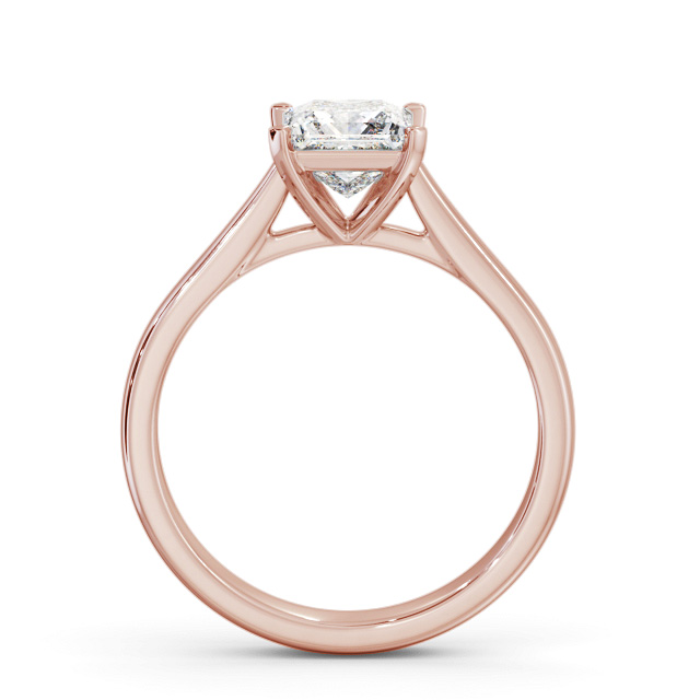 Princess Diamond Engagement Ring 9K Rose Gold Solitaire - Amington ENPR82_RG_UP