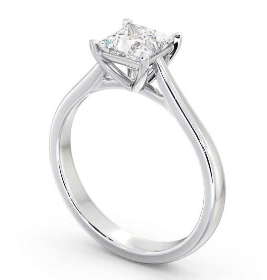 Princess Diamond Classic 4 Prong Engagement Ring Palladium Solitaire ENPR82_WG_THUMB1