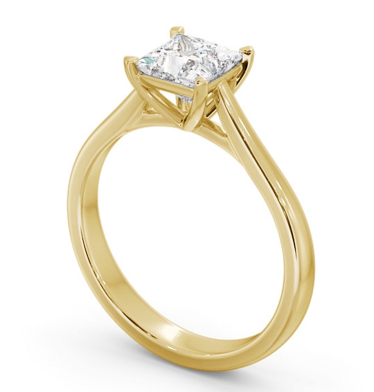 Princess Diamond Classic 4 Prong Engagement Ring 18K Yellow Gold Solitaire ENPR82_YG_THUMB1 