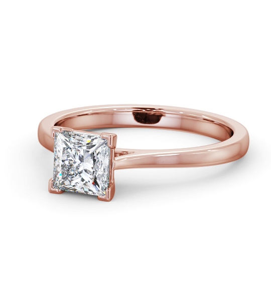  Princess Diamond Engagement Ring 9K Rose Gold Solitaire - Carrie ENPR83_RG_THUMB2 