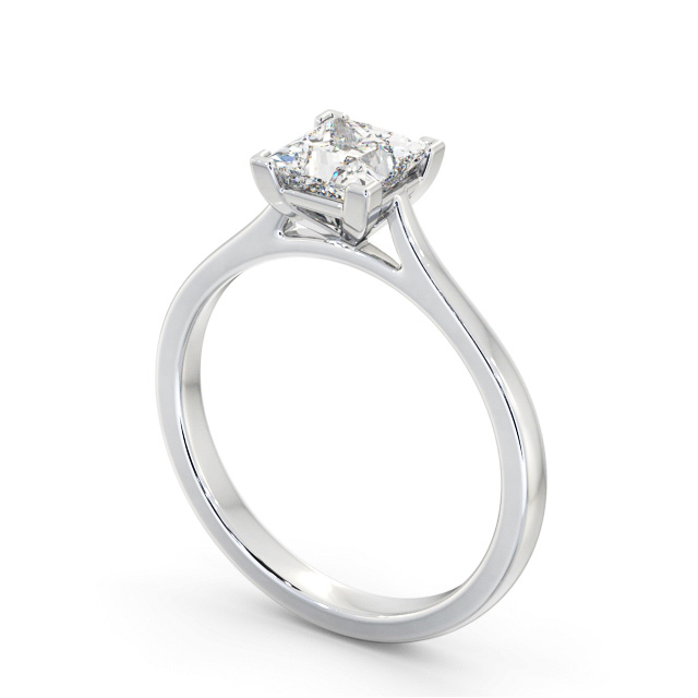 Princess Diamond Engagement Ring 9K White Gold Solitaire - Carrie ENPR83_WG_SIDE