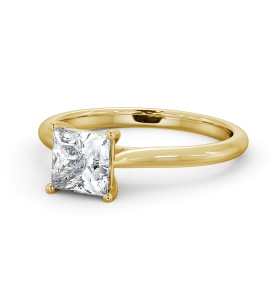  Princess Diamond Engagement Ring 9K Yellow Gold Solitaire - Edena ENPR84_YG_THUMB2 
