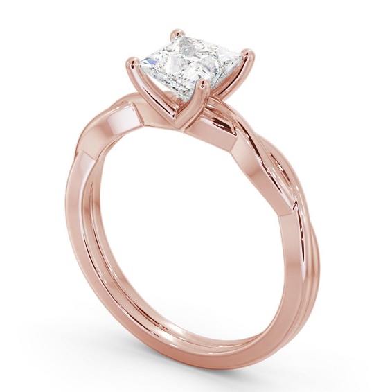 Princess Diamond Engagement Ring 9K Rose Gold Solitaire - Lorenda ENPR85_RG_THUMB1