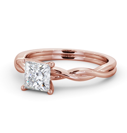  Princess Diamond Engagement Ring 18K Rose Gold Solitaire - Lorenda ENPR85_RG_THUMB2 