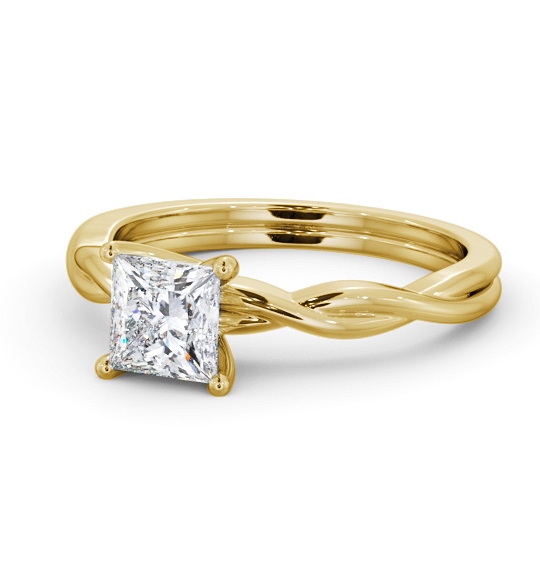  Princess Diamond Engagement Ring 9K Yellow Gold Solitaire - Lorenda ENPR85_YG_THUMB2 