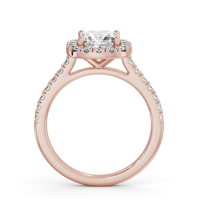 Halo Princess Diamond Engagement Ring 9K Rose Gold - Keenan ENPR86_RG_UP