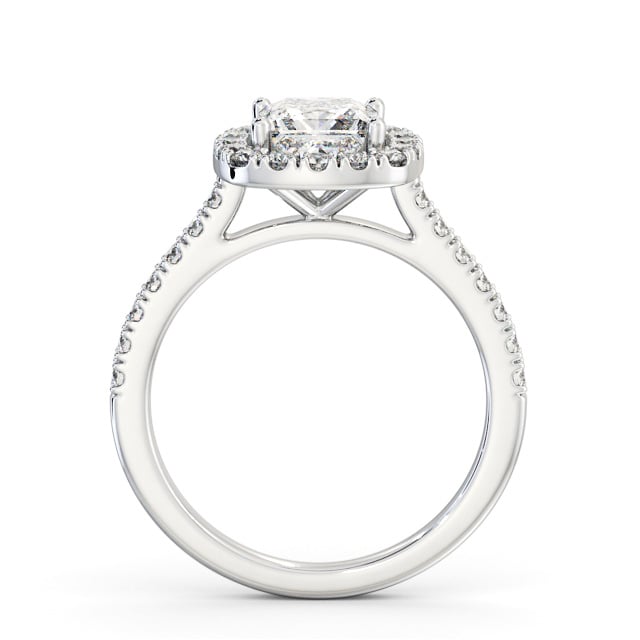Halo Princess Diamond Engagement Ring 9K White Gold - Keenan ENPR86_WG_UP