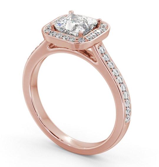  Halo Princess Diamond Engagement Ring 9K Rose Gold - Laughton ENPR88_RG_THUMB1 