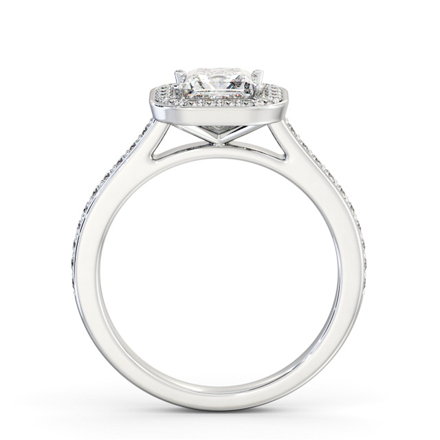 Halo Princess Diamond Engagement Ring Palladium - Laughton ENPR88_WG_UP