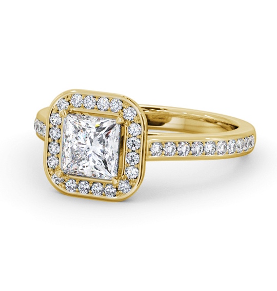  Halo Princess Diamond Engagement Ring 9K Yellow Gold - Laughton ENPR88_YG_THUMB2 